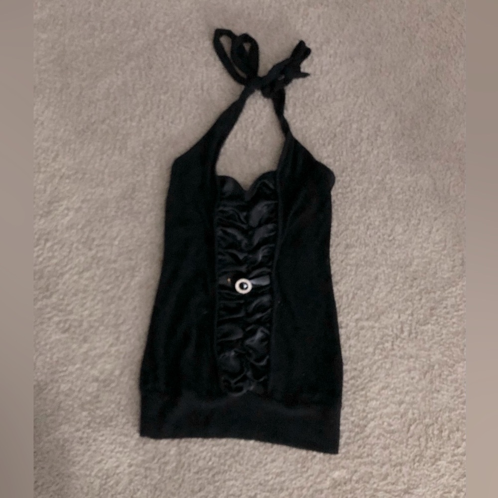 Black halter top